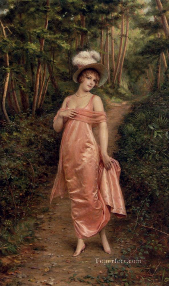Elegance Of The Epoque lady Frederic Soulacroix Oil Paintings